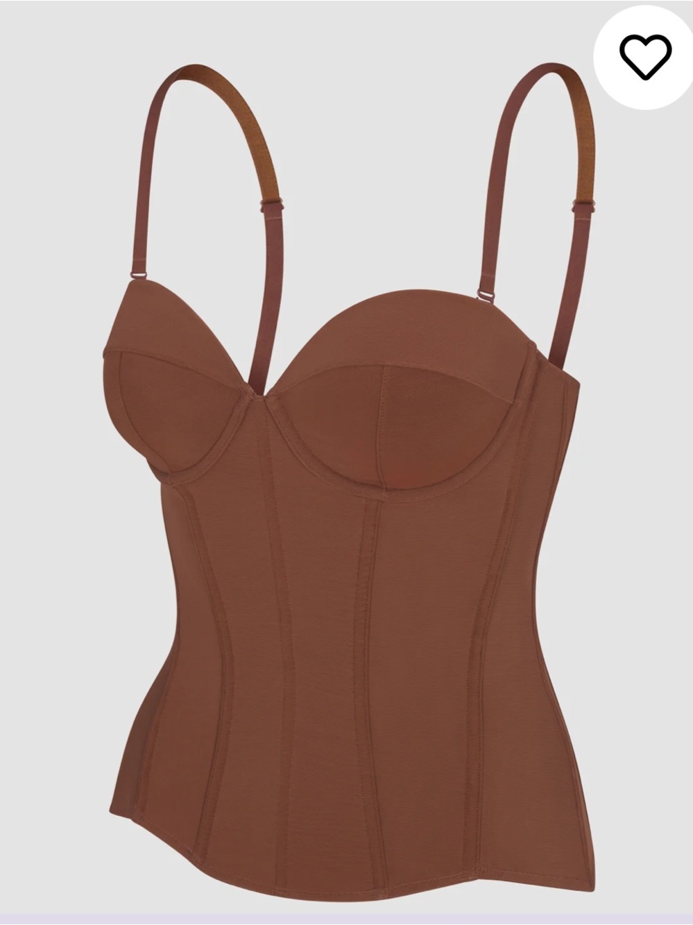 Savage X Fenty Centre Fold Corset — Brown